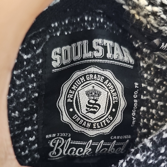 Soulstar Monochrome Striped Men's Hoodie Sweater Size M - Picture 2 of 11